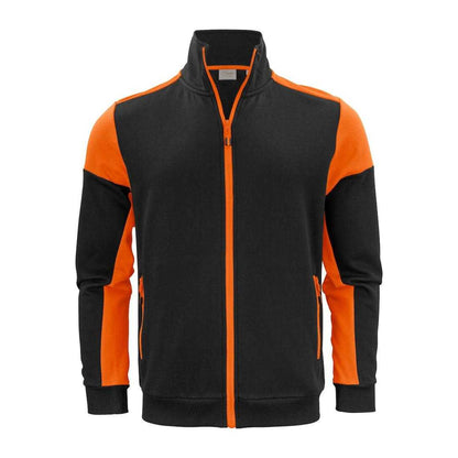 Black-Orange - Front - Printer PRIME Mens Sweatshirt
