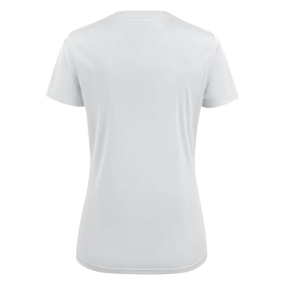 White - Back - Printer RED Womens-Ladies Run T-Shirt