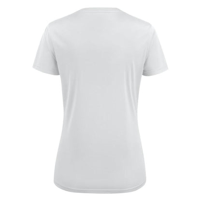 White - Back - Printer RED Womens-Ladies Run T-Shirt