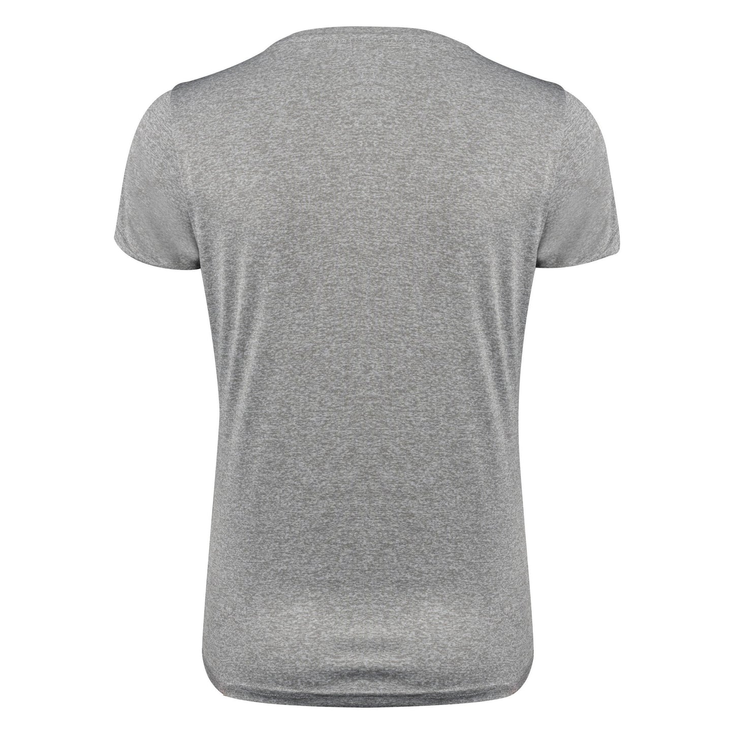 Grey Melange - Side - Printer RED Womens-Ladies Run T-Shirt