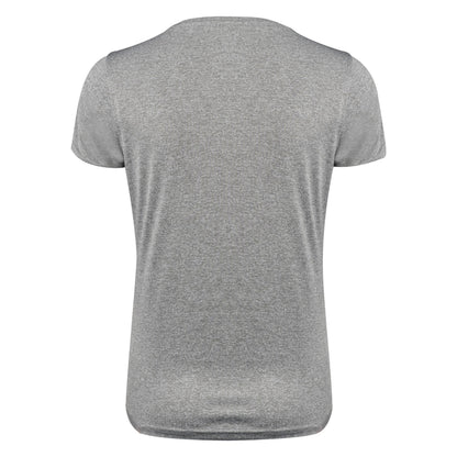 Grey Melange - Side - Printer RED Womens-Ladies Run T-Shirt