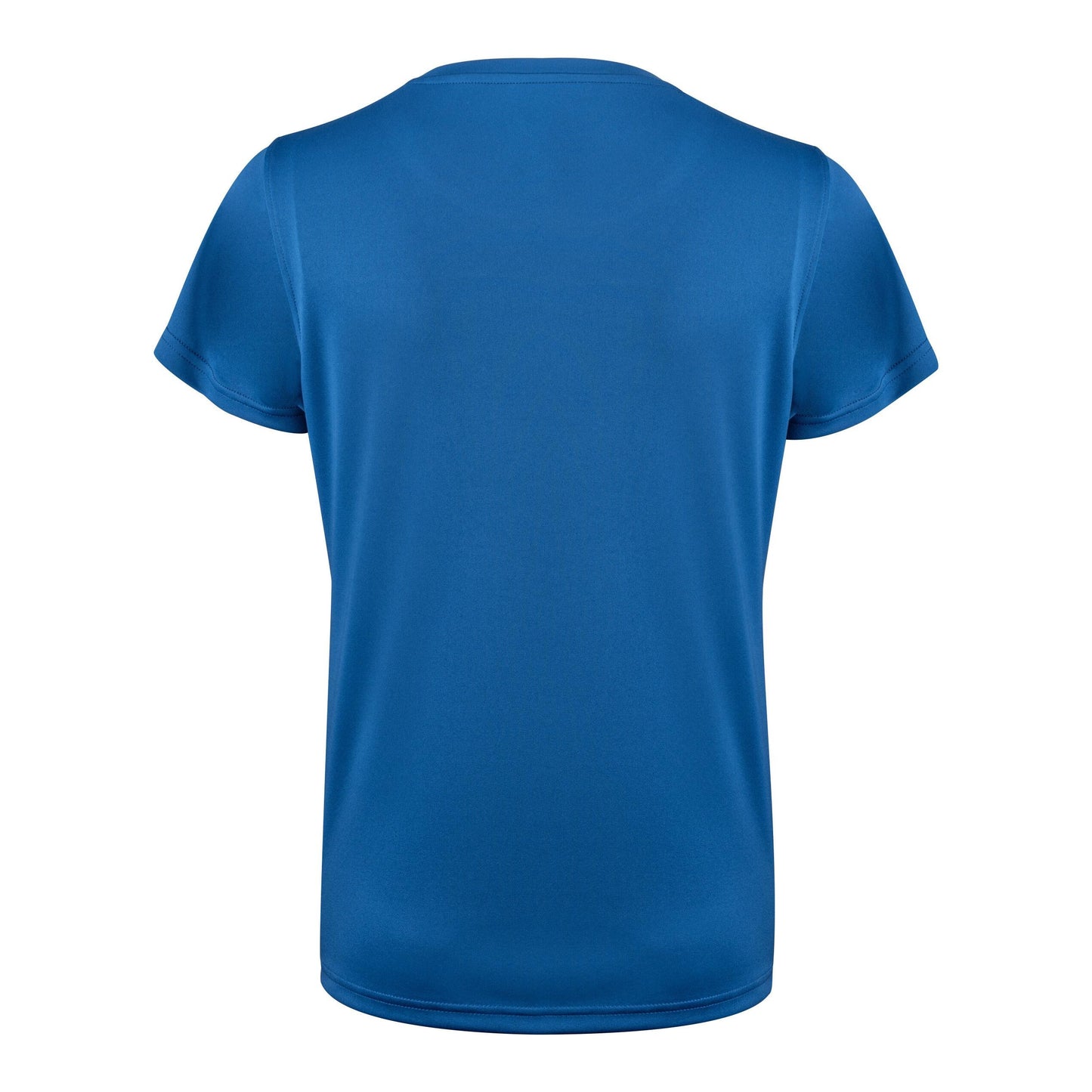 Bright Blue - Side - Printer RED Womens-Ladies Run T-Shirt