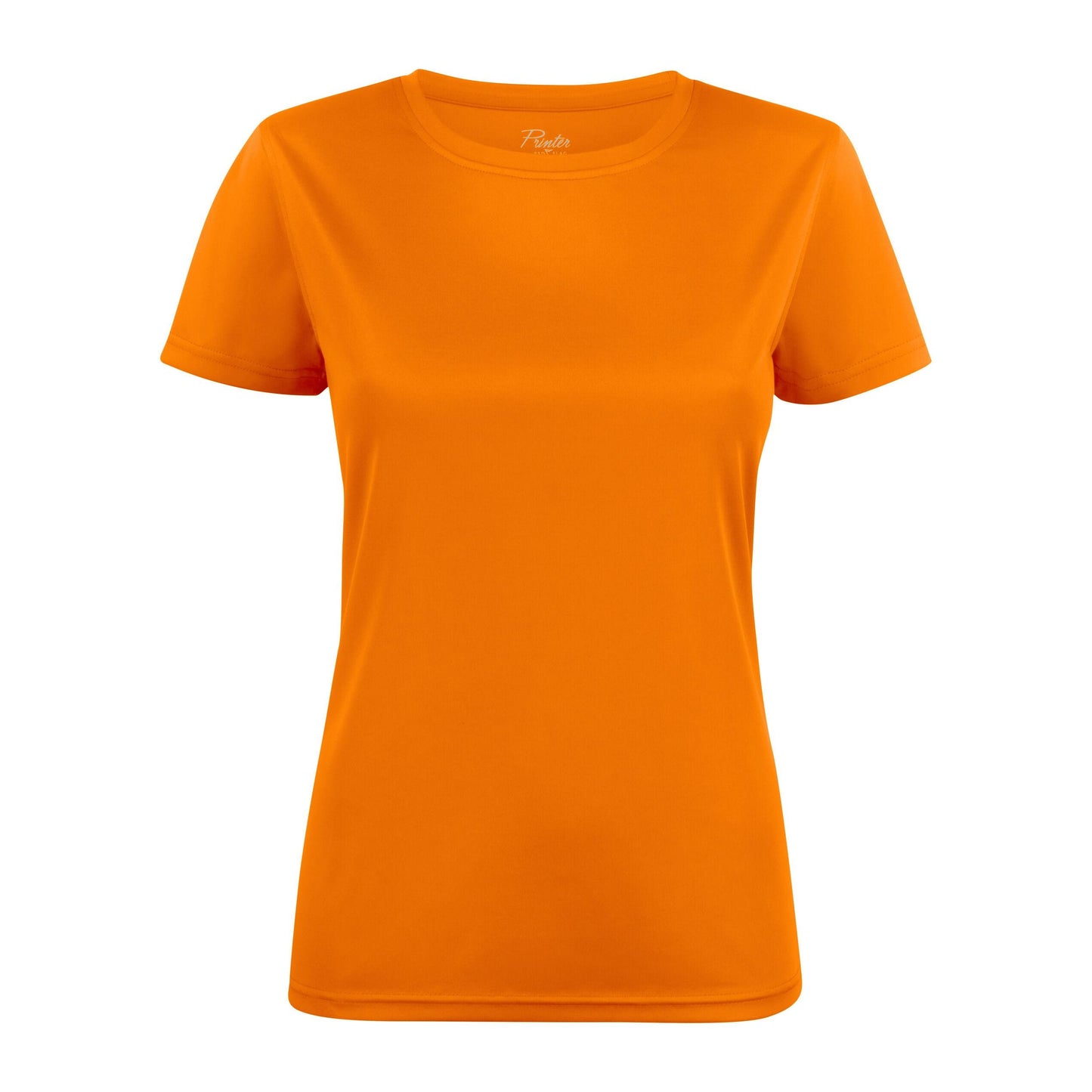 Bright Orange - Back - Printer RED Womens-Ladies Run T-Shirt
