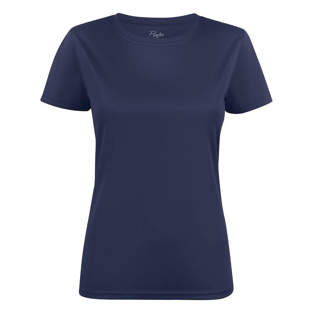 Navy - Front - Printer RED Womens-Ladies Run T-Shirt
