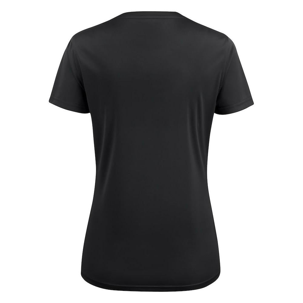 Black - Back - Printer RED Womens-Ladies Run T-Shirt