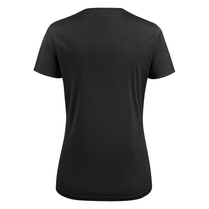 Black - Back - Printer RED Womens-Ladies Run T-Shirt