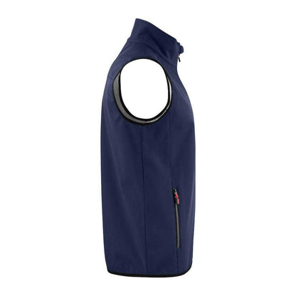 Navy - Side - Printer Mens Trial Softshell Body Warmer