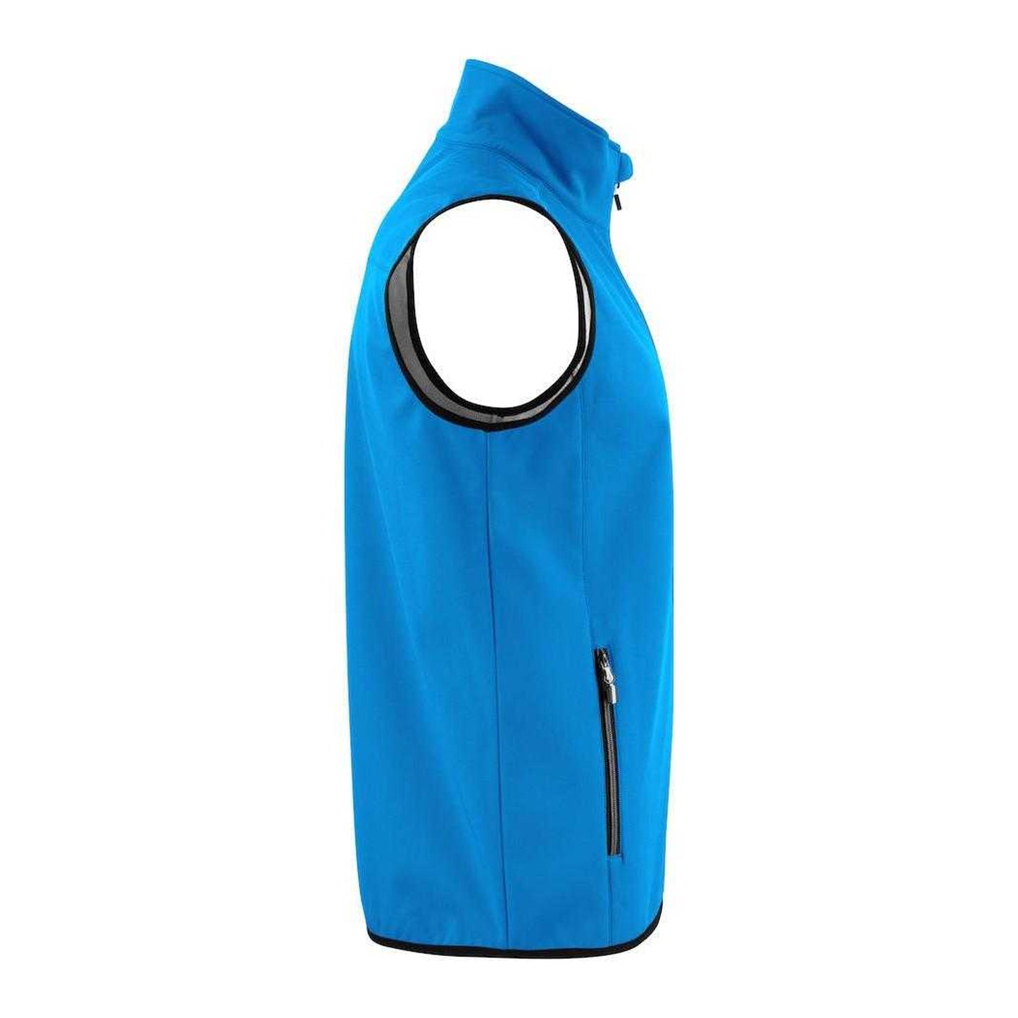Ocean Blue - Side - Printer Mens Trial Softshell Body Warmer