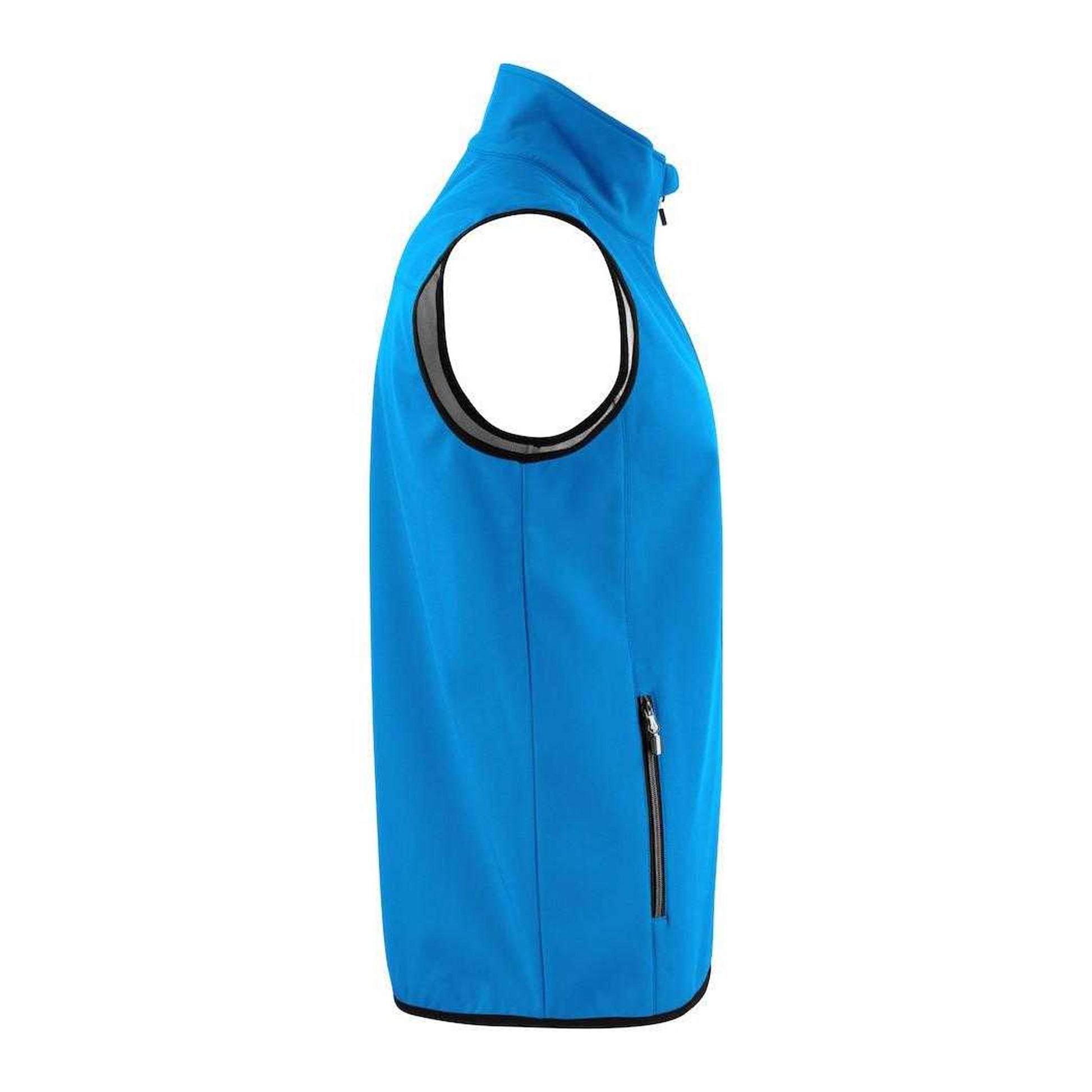 Ocean Blue - Side - Printer Mens Trial Softshell Body Warmer