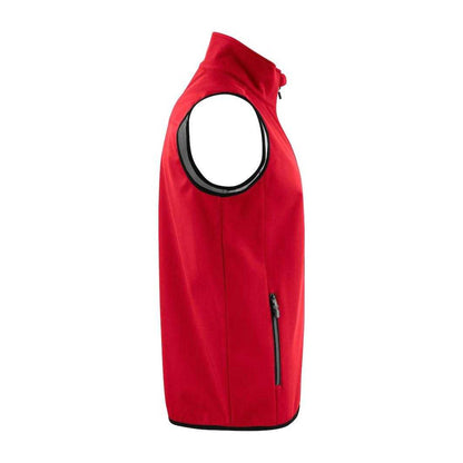Red - Side - Printer Mens Trial Softshell Body Warmer