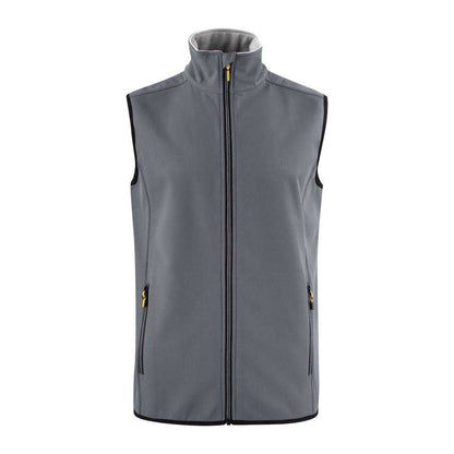 Steel Grey - Front - Printer Mens Trial Softshell Body Warmer