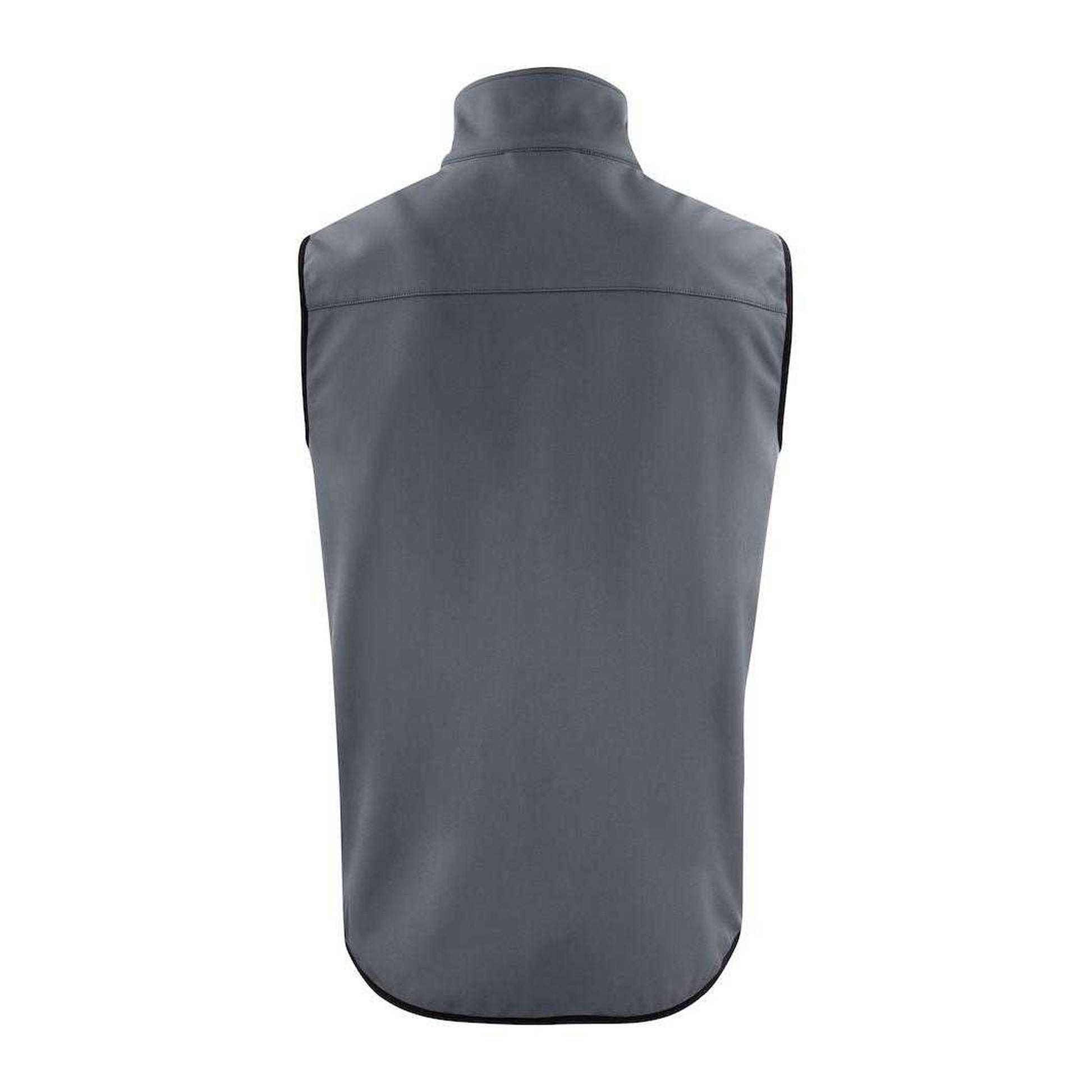 Steel Grey - Back - Printer Mens Trial Softshell Body Warmer