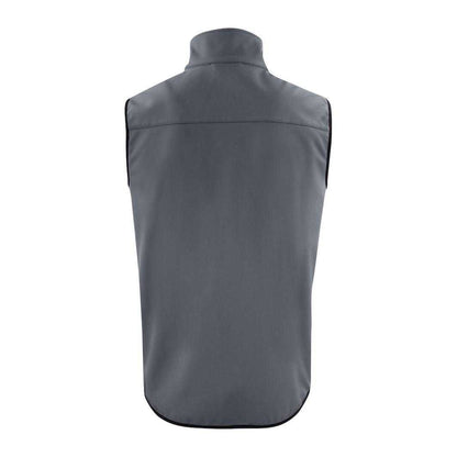 Steel Grey - Back - Printer Mens Trial Softshell Body Warmer
