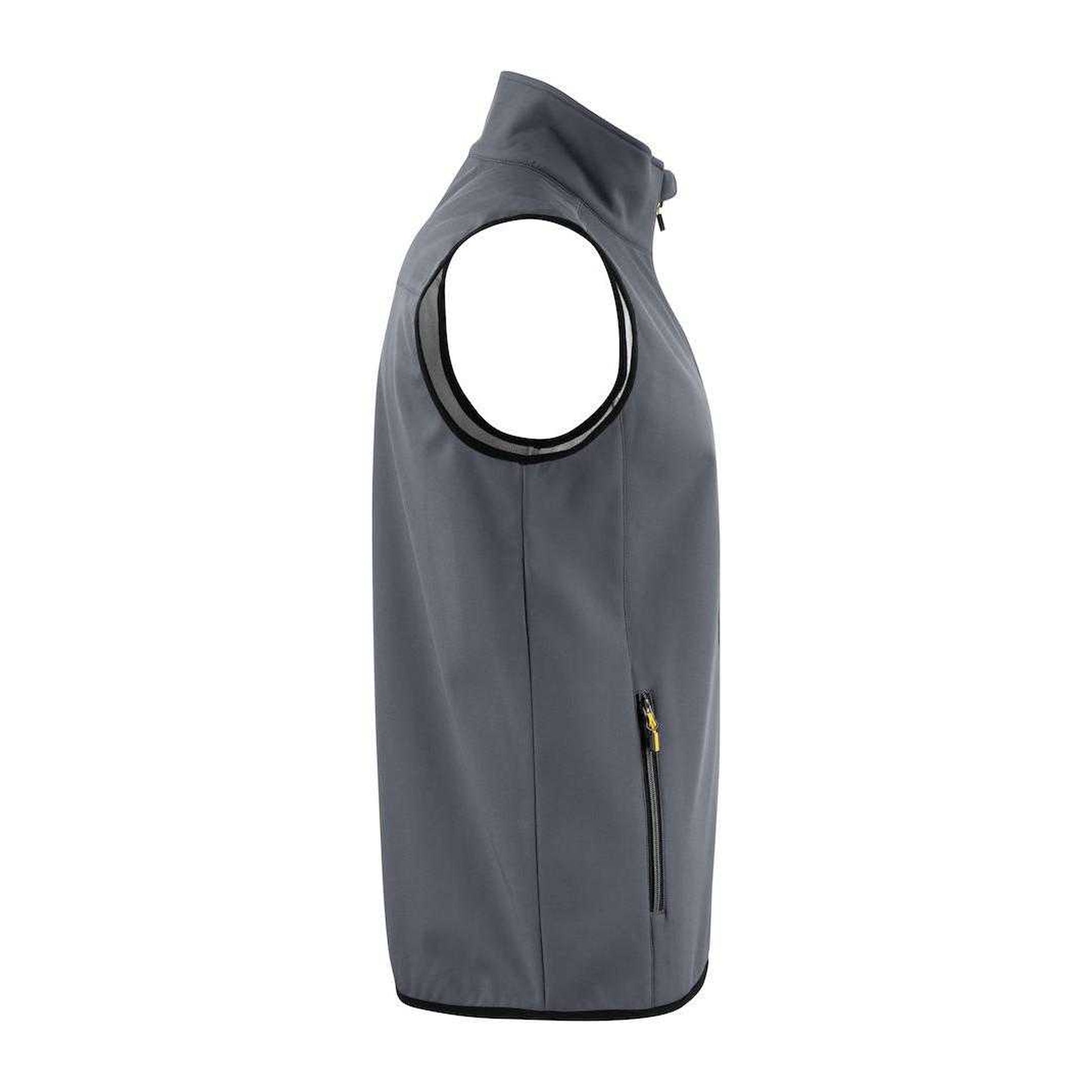 Steel Grey - Side - Printer Mens Trial Softshell Body Warmer