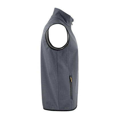 Steel Grey - Side - Printer Mens Trial Softshell Body Warmer