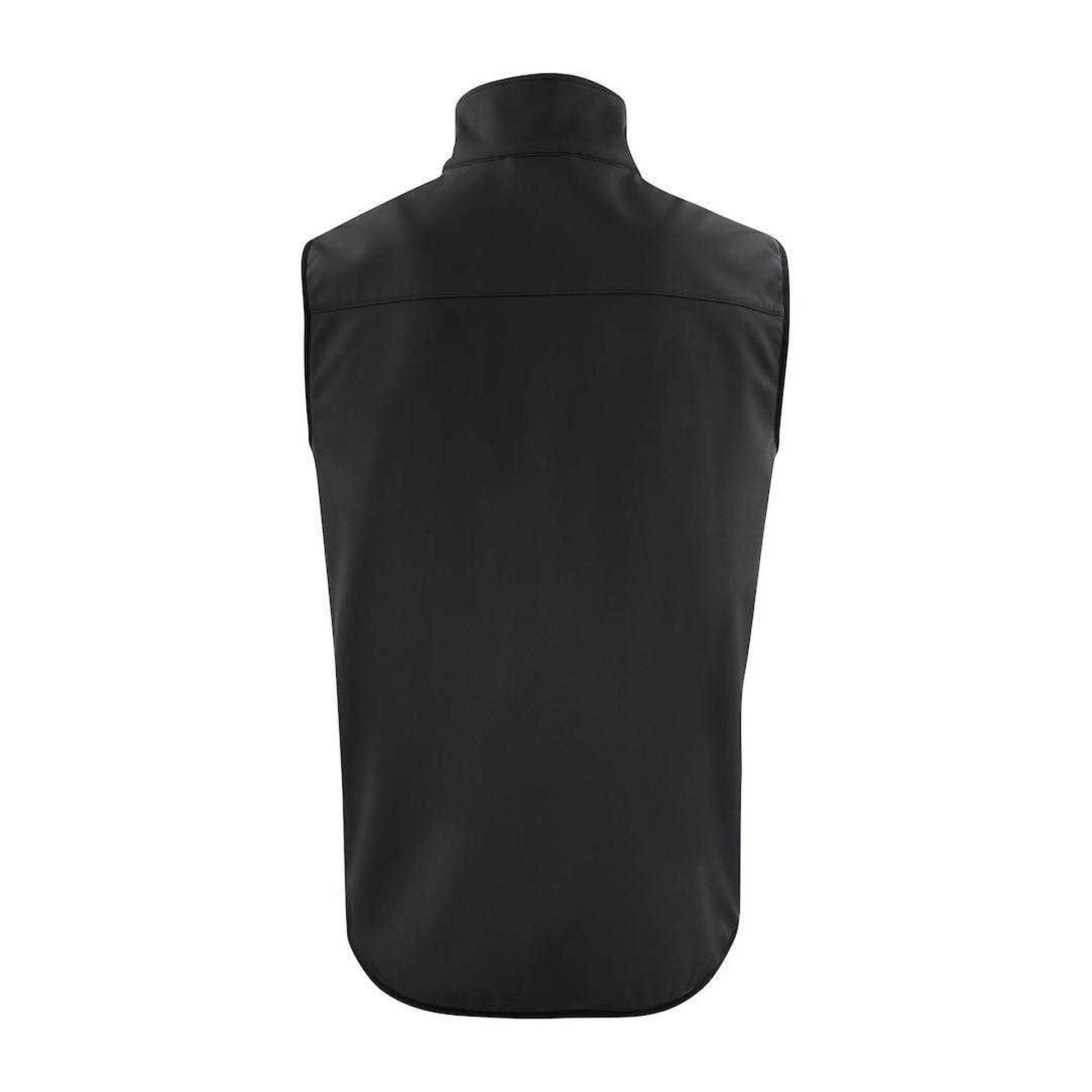 Black - Back - Printer Mens Trial Softshell Body Warmer