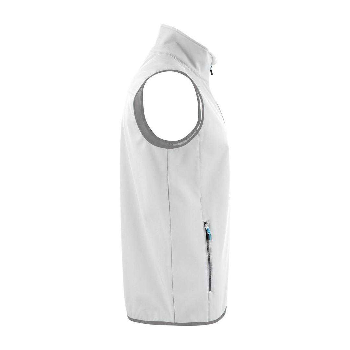 White - Side - Printer Mens Trial Softshell Body Warmer