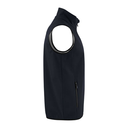 Dark Navy - Back - Printer Mens Trial Softshell Body Warmer