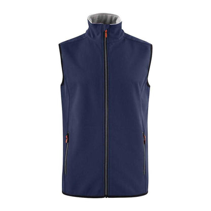 Navy - Front - Printer Mens Trial Softshell Body Warmer