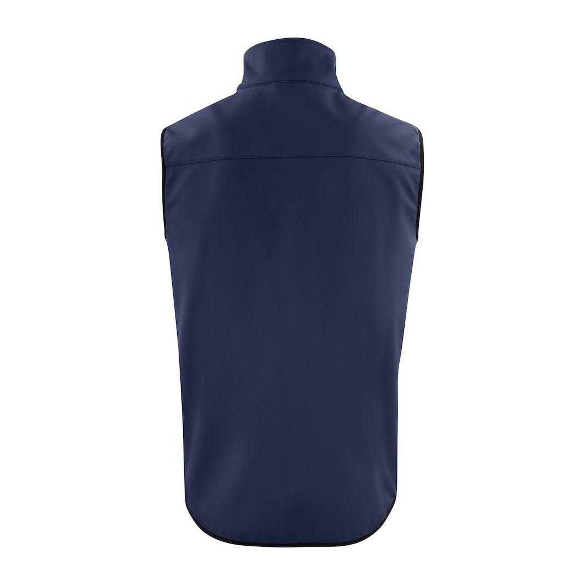 Navy - Back - Printer Mens Trial Softshell Body Warmer