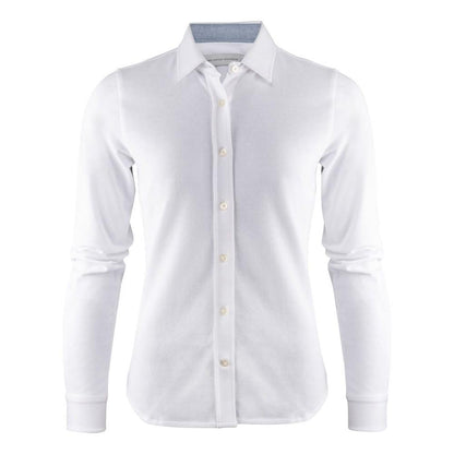 White - Front - James Harvest Womens-Ladies Burlingham Shirt