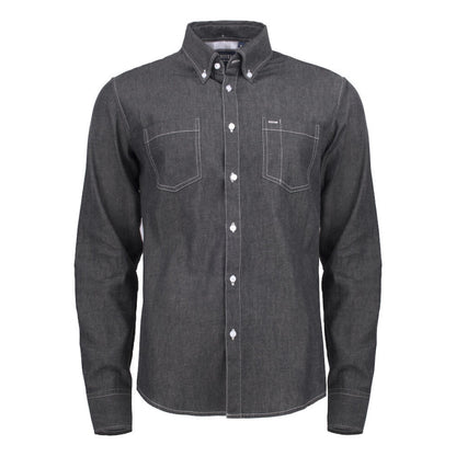 Black Denim - Back - James Harvest Mens Jupiter Denim Look Shirt