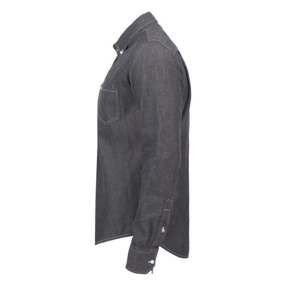Black Denim - Side - James Harvest Mens Jupiter Denim Look Shirt