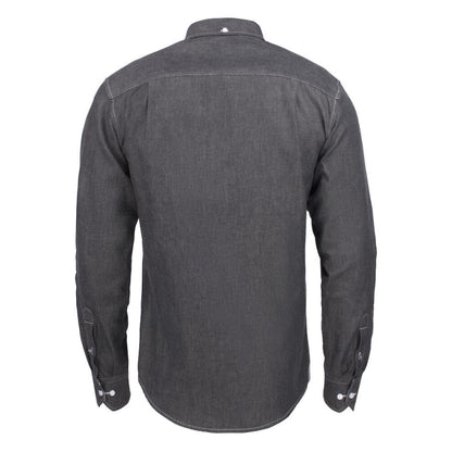 Black Denim - Pack Shot - James Harvest Mens Jupiter Denim Look Shirt