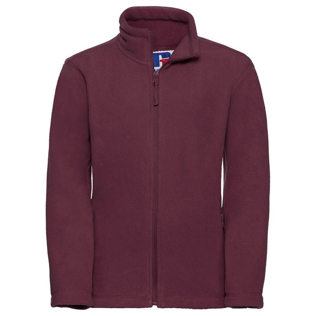 Burgundy - Front - Jerzees Schoolgear Childrens Full Zip Outdoor Fleece Jacket