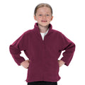 Burgundy - Back - Jerzees Schoolgear Childrens Full Zip Outdoor Fleece Jacket
