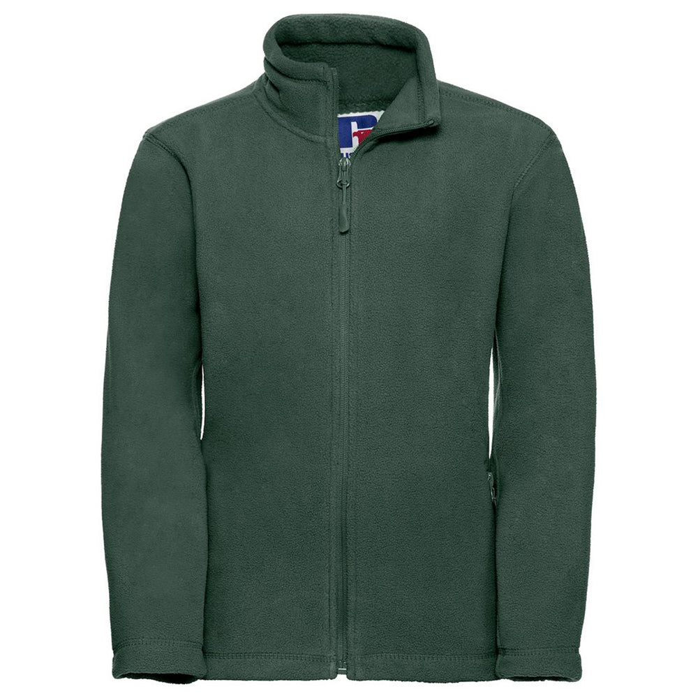 Bottle Green - Front - Jerzees Schoolgear Childrens Full Zip Outdoor Fleece Jacket