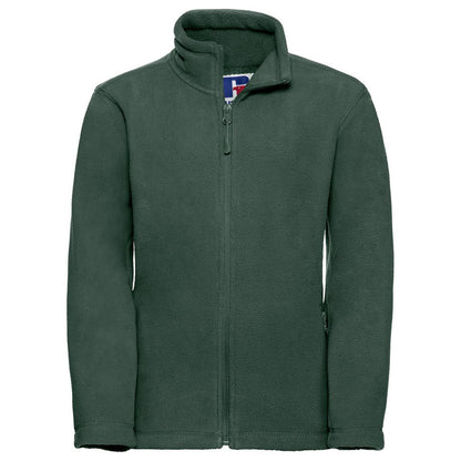 Bottle Green - Front - Jerzees Schoolgear Childrens Full Zip Outdoor Fleece Jacket