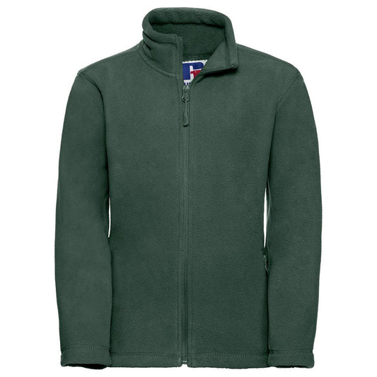 Bottle Green - Front - Jerzees Schoolgear Childrens Full Zip Outdoor Fleece Jacket