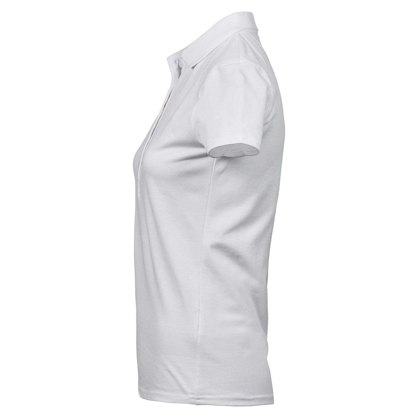 White - Side - Tee Jays Womens-Ladies Luxury Stretch Polo Shirt