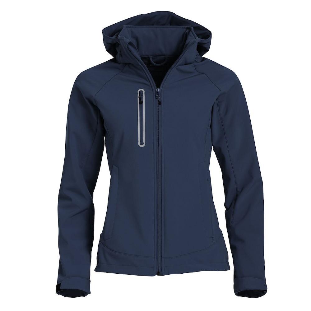 Dark Navy - Front - Clique Womens-Ladies Milford Soft Shell Jacket