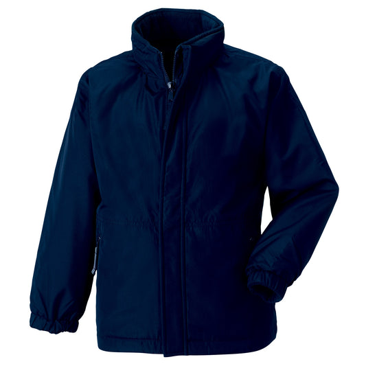 French Navy - Front - Jerzees Schoolgear Childrens Reversible Showerproof Jacket