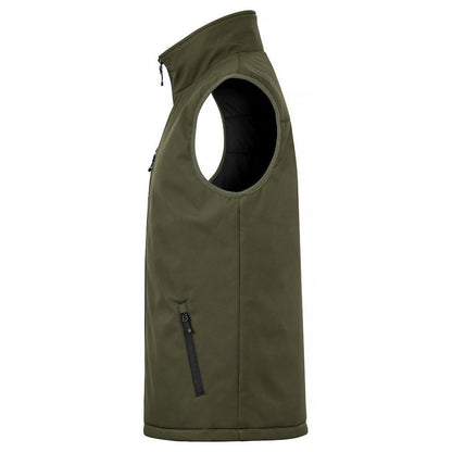 Fog Green - Side - Clique Mens Softshell Padded Gilet