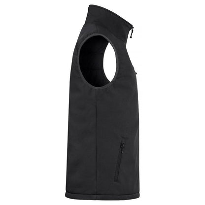 Black - Back - Clique Mens Softshell Padded Gilet
