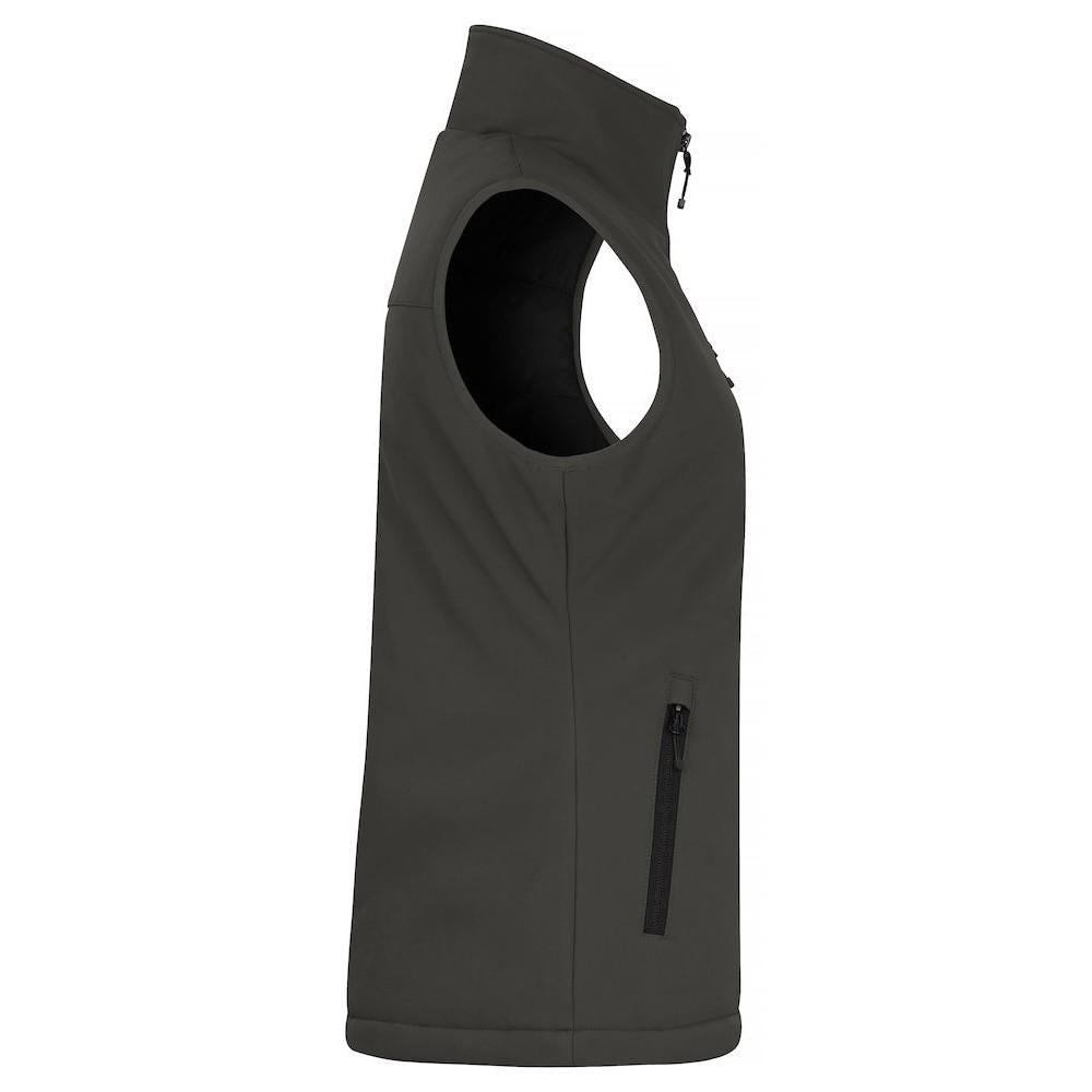 Dark Grey - Back - Clique Womens-Ladies Softshell Panels Gilet