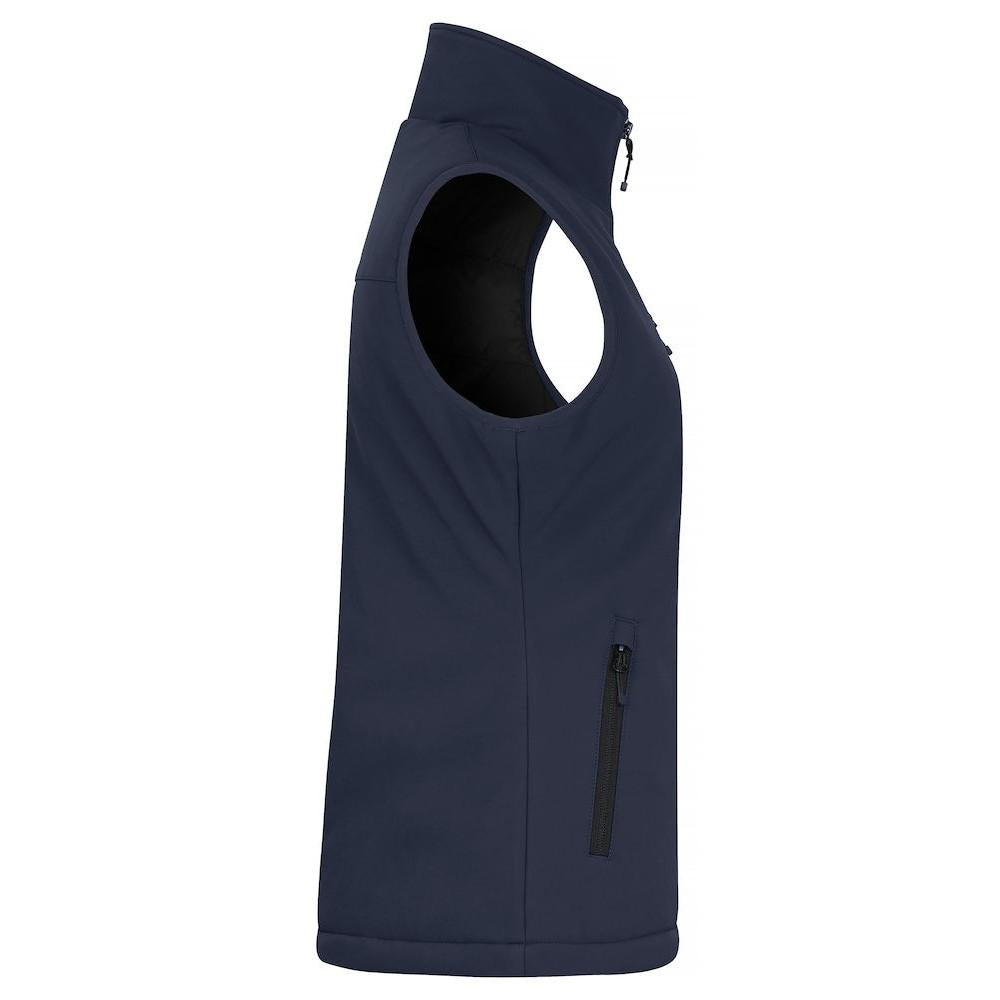 Dark Navy - Back - Clique Womens-Ladies Softshell Panels Gilet