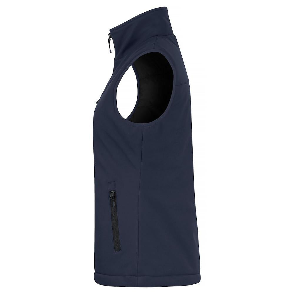 Dark Navy - Side - Clique Womens-Ladies Softshell Panels Gilet