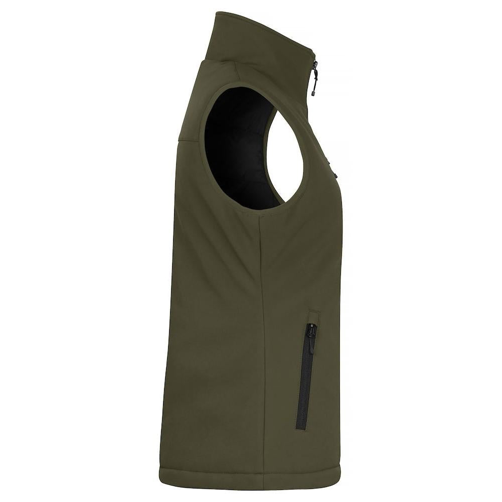 Fog Green - Back - Clique Womens-Ladies Softshell Panels Gilet