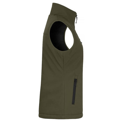 Fog Green - Back - Clique Womens-Ladies Softshell Panels Gilet