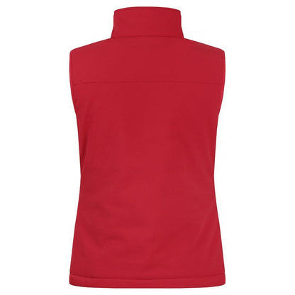 Red - Lifestyle - Clique Womens-Ladies Softshell Panels Gilet