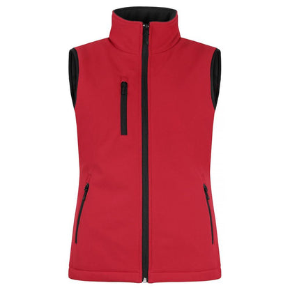 Red - Front - Clique Womens-Ladies Softshell Panels Gilet
