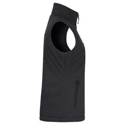 Black - Back - Clique Womens-Ladies Softshell Panels Gilet