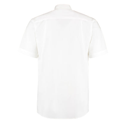 White - Back - Kustom Kit Mens Workforce Short Sleeve Shirt - Mens Workwear Shirt
