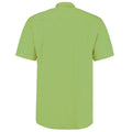 Lime - Back - Kustom Kit Mens Workforce Short Sleeve Shirt - Mens Workwear Shirt