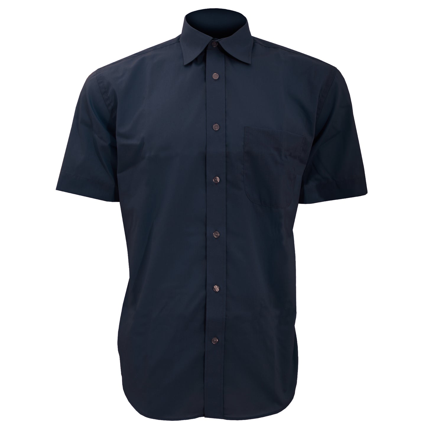 Dark Navy - Front - Kustom Kit Mens Short Sleeve Business Shirt