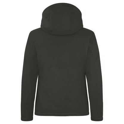 Dark Grey - Back - Clique Womens-Ladies Padded Soft Shell Jacket